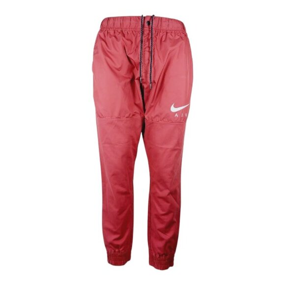 Nike Men's Red Air Woven Drawstring Slim Fit Active Cargo Jogger Pants Size XL